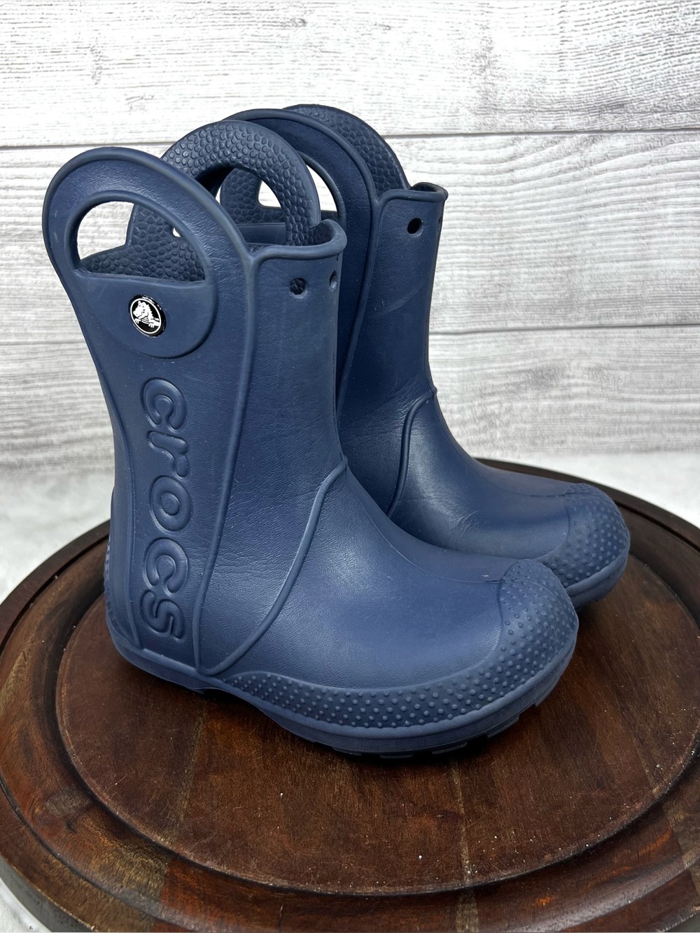 Crocs Kids’ Handle It Rain Boot Pull On Navy Blue Size 10C Outdoor Shoes Toddler